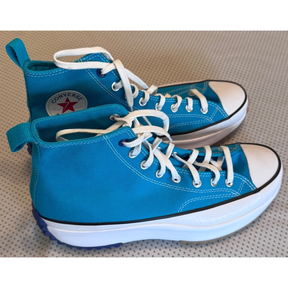 Converse Run Star Hike High Top Blue Platform Sneaker 171668C Mens 9 Womens 10.5